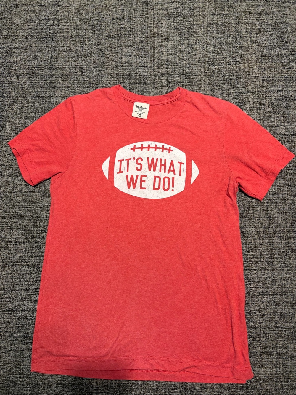 Aeropostale Red Graphic Tee with White Football Print